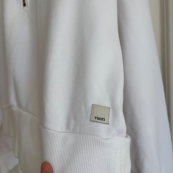 Vuori Restore Half Zip Hoodie White Size M - Picture 6 of 15